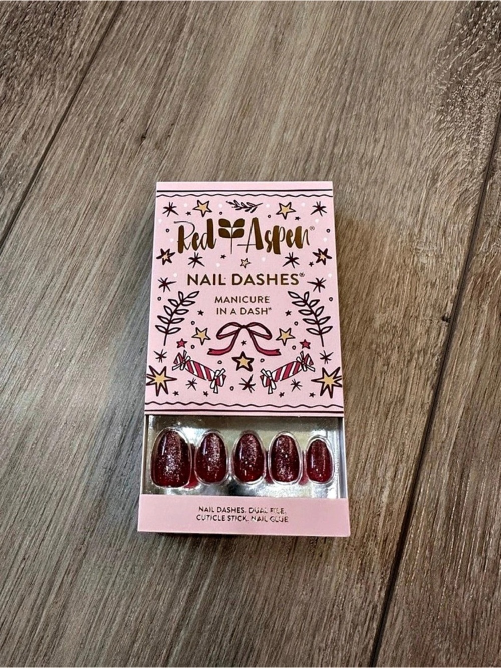 Red Aspen Nail Dashes Red Press-On Nails NWT